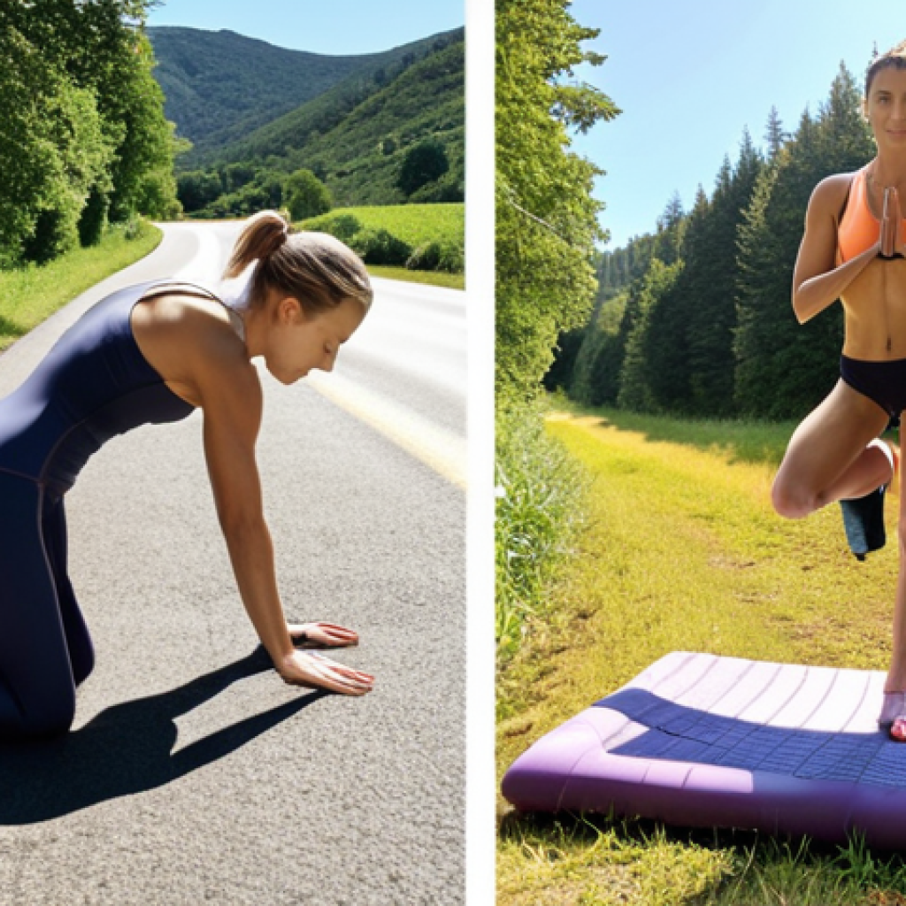 Cross-Training in Action**

*   **Prompt:** A split-screen image. On one side, a runner on a scenic trail. On the other, the same person swimming freestyle in a pool, cycling on a country road, and doing a yoga pose on a mat outdoors. Bright, energetic, healthy lifestyle.

**